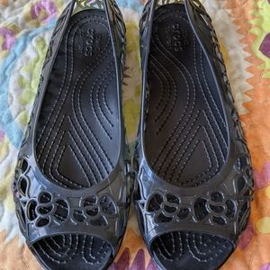 Crocs Adrian jelly peep toe flats